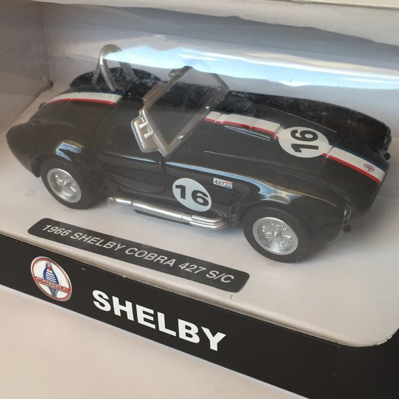 New-Ray 1966 Shelby Cobra 427 S/C Die-Cast Replica Car 5'' City Cruiser/ Black - Picture 2 of 4
